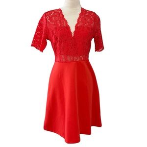 Alexia‎ Admor Red Lace Cut Out Dress